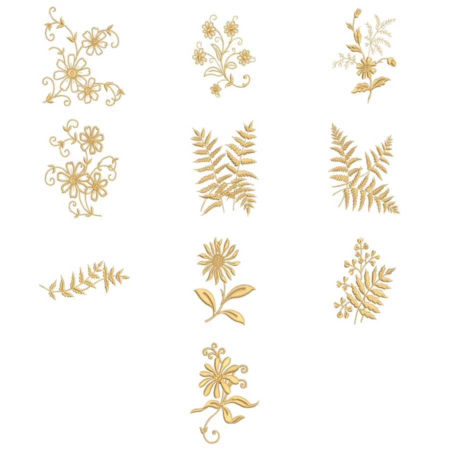 Tone on Tone Florals And Ferns