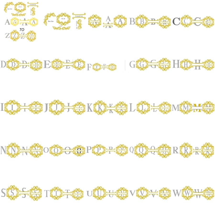 Monogram A-Z Plus Variations