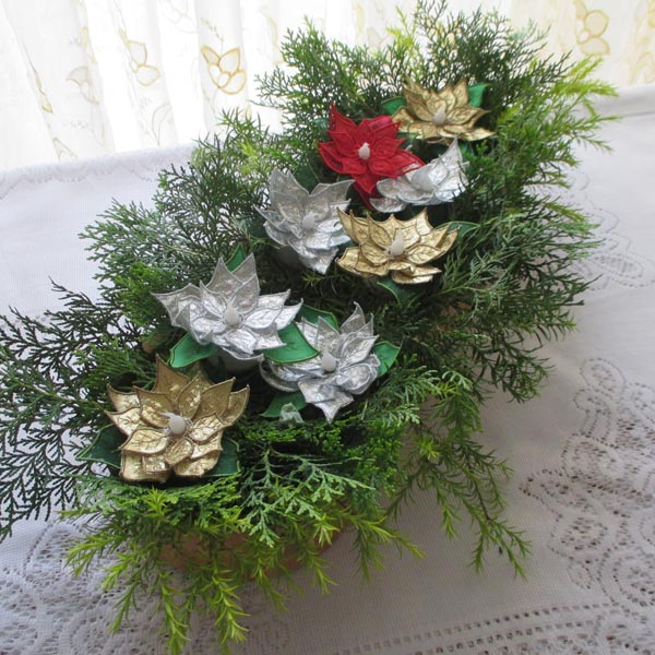 Poinsettia Tealights-5