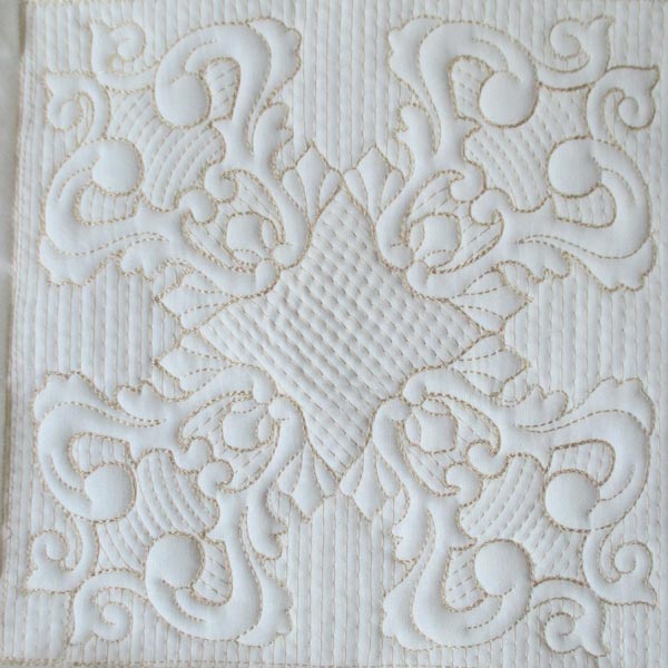 Mock Trapunto Quilt Blocks -12