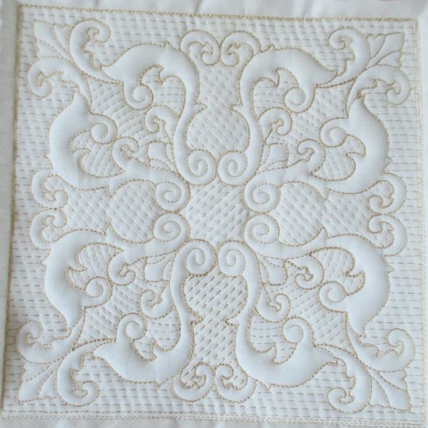 Mock Trapunto Quilt Blocks -13