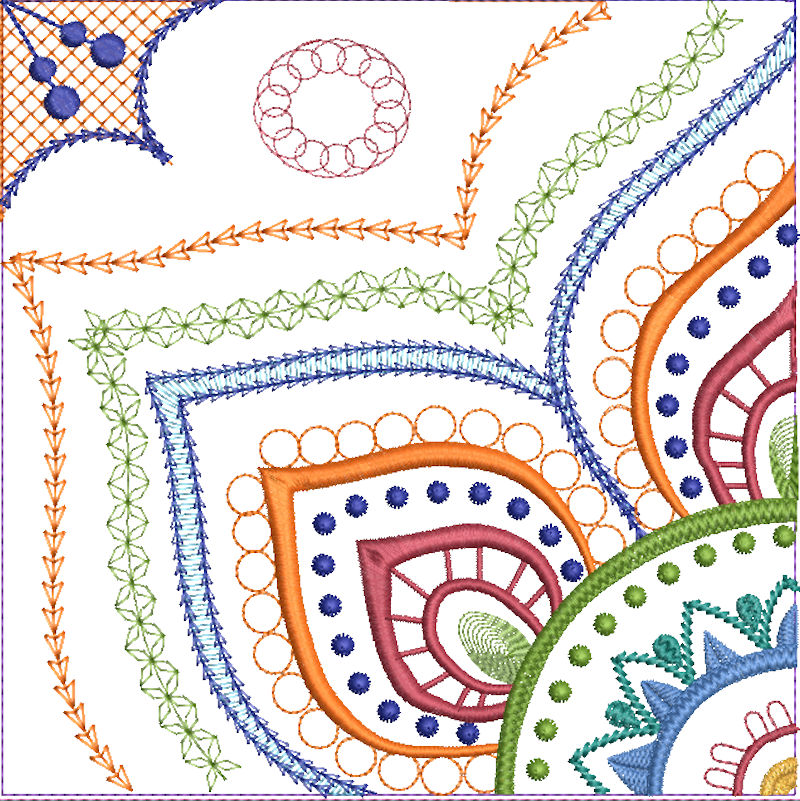 Mandala Quilt Blocks 3-6