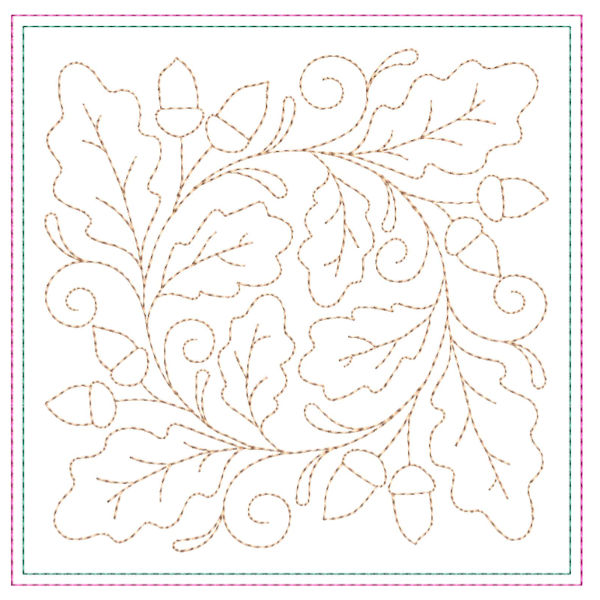 Circle of Leaves Quilt Runner-13