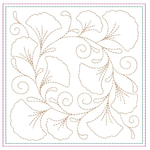 Circle of Leaves Quilt Runner-17