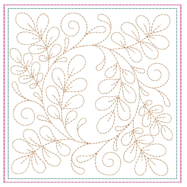 Circle of Leaves Quilt Runner-18