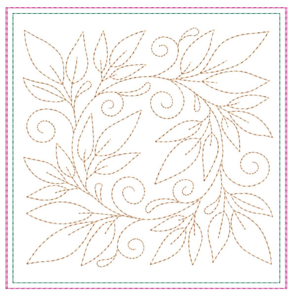 Circle of Leaves Quilt Runner-19