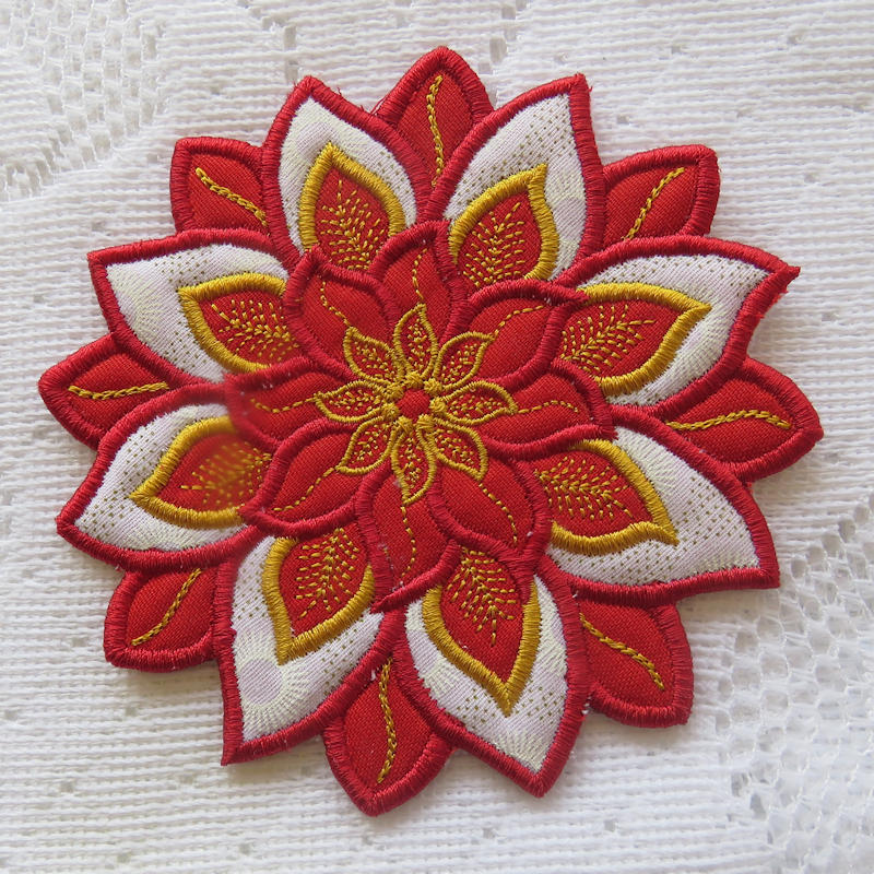 Poinsettia Coasters-3