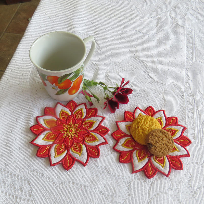 Poinsettia Coasters-4