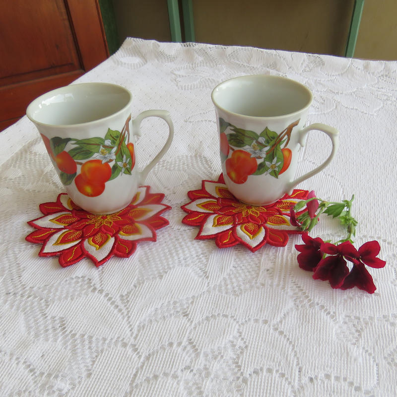 Poinsettia Coasters-6