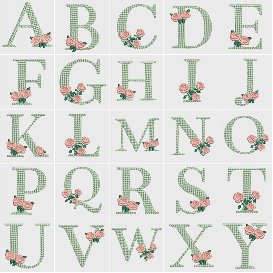 Rose Alphabet Sets 