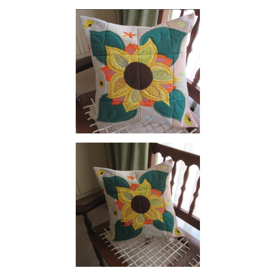 Applique Sunflower Cushion