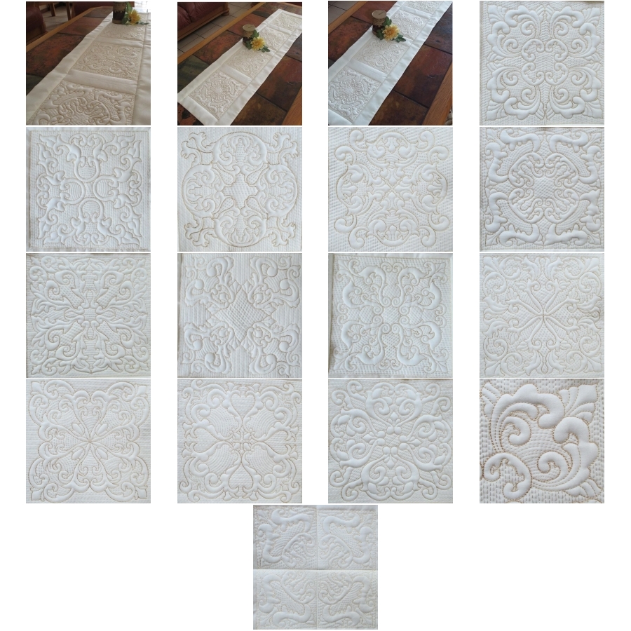 Mock Trapunto Quilt Blocks 