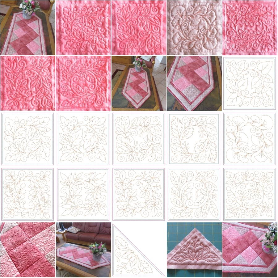 Circle of Leaves Quilt Runner