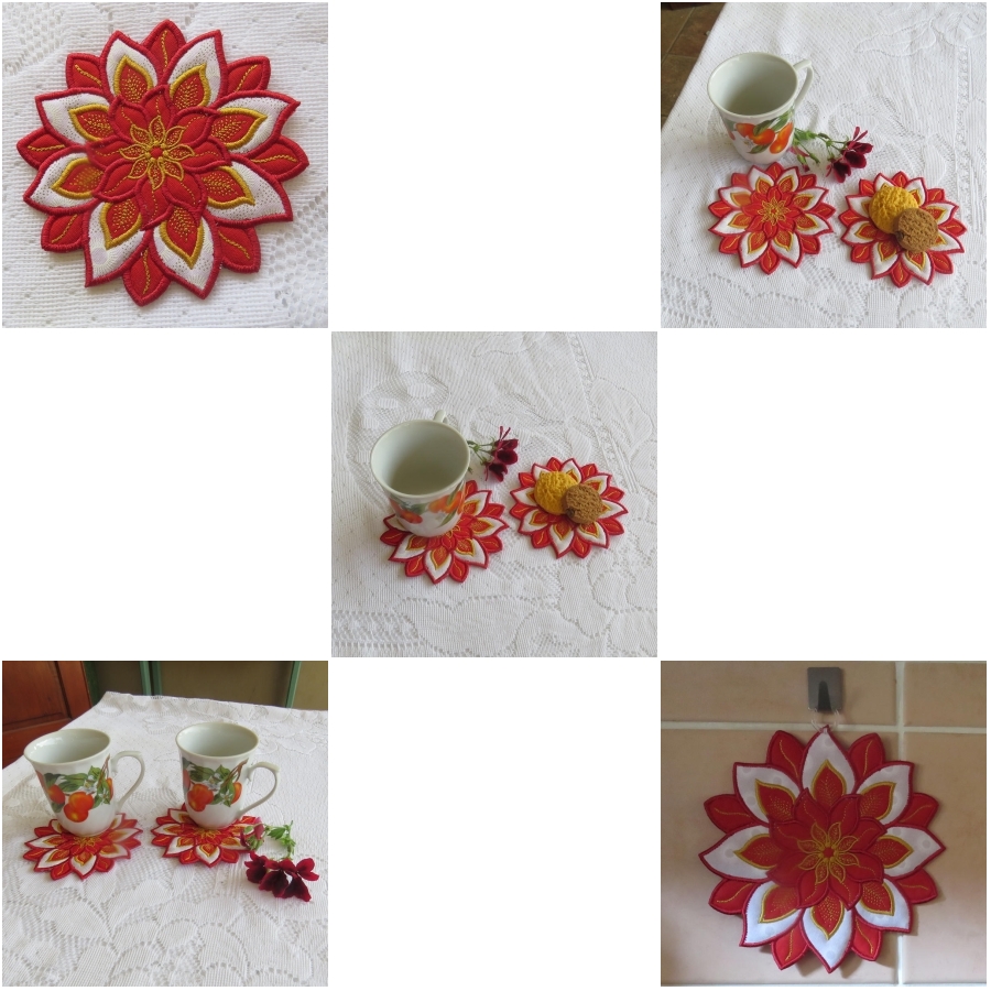 Poinsettia Coasters