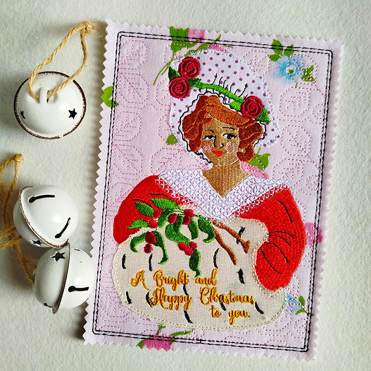 ITH Bright Christmas Vintage Card