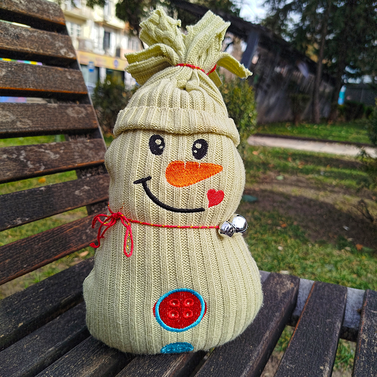 ITH Huge Sock Snowman From Your Knit Jacket