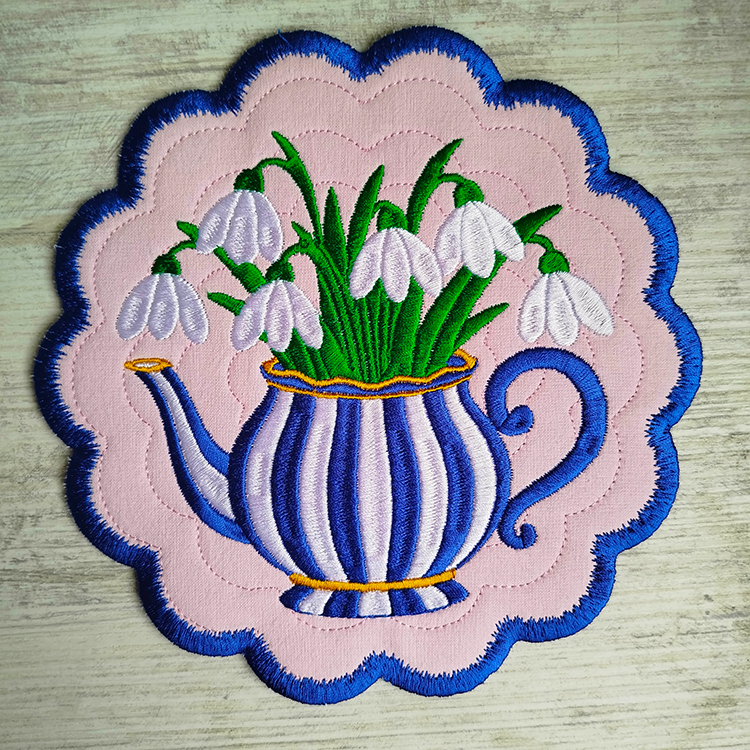 ITH Snowdrops In Teapot Coaster