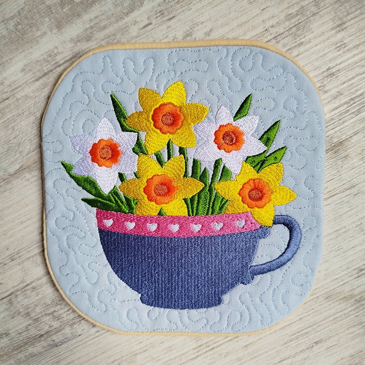 ITH Daffodils In Cup Coaster