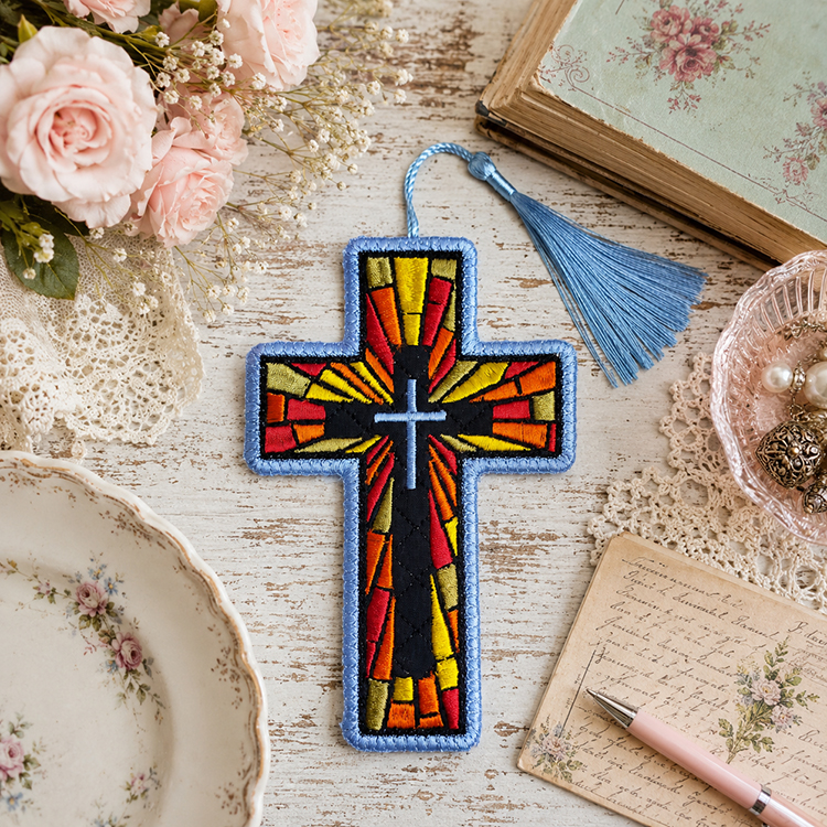 ITH Symbol Of Love Cross Bookmark