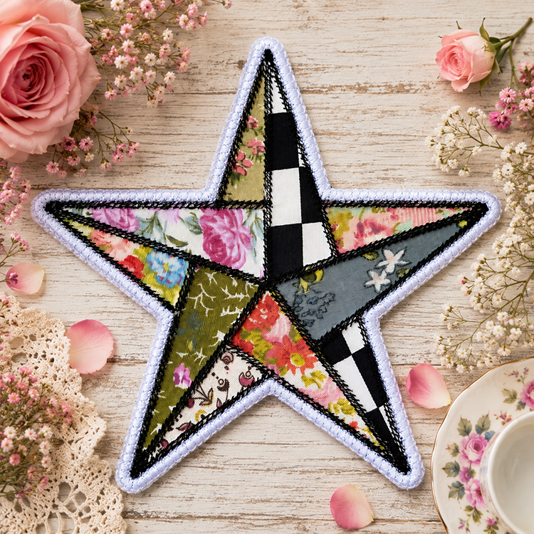 ITH Star Applique Coaster