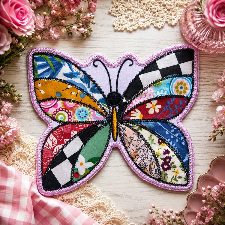 ITH Butterfly Applique Coaster