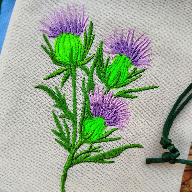 ITH Floral Applique Drawstring Bags 2-7