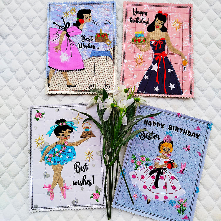 ITH Birthday And Best Wishes Vintage Cards Set-3
