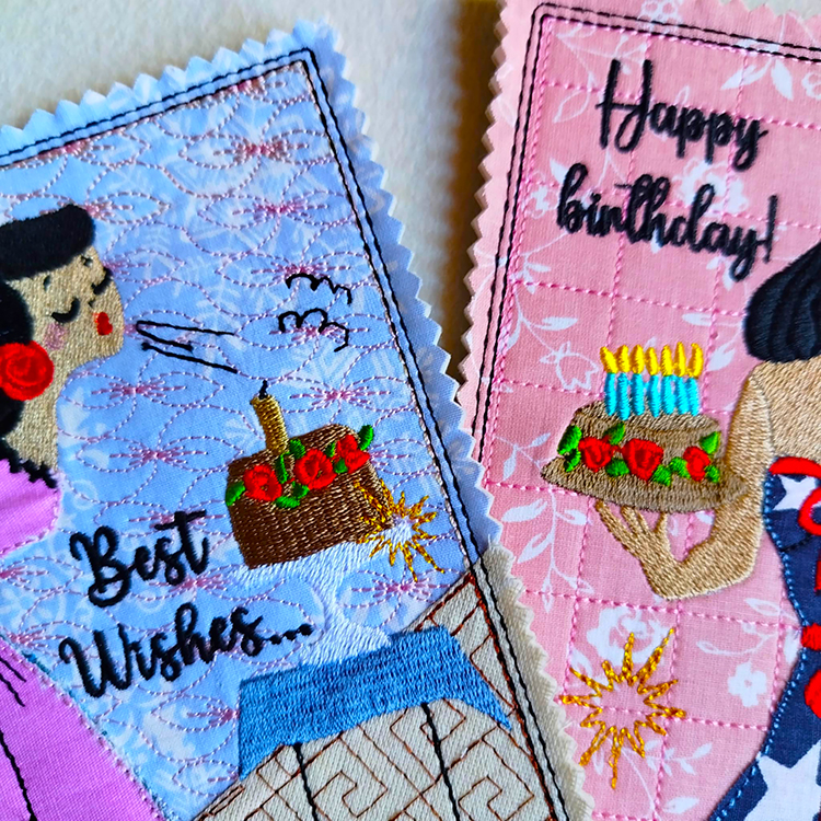 ITH Birthday And Best Wishes Vintage Cards Set-6