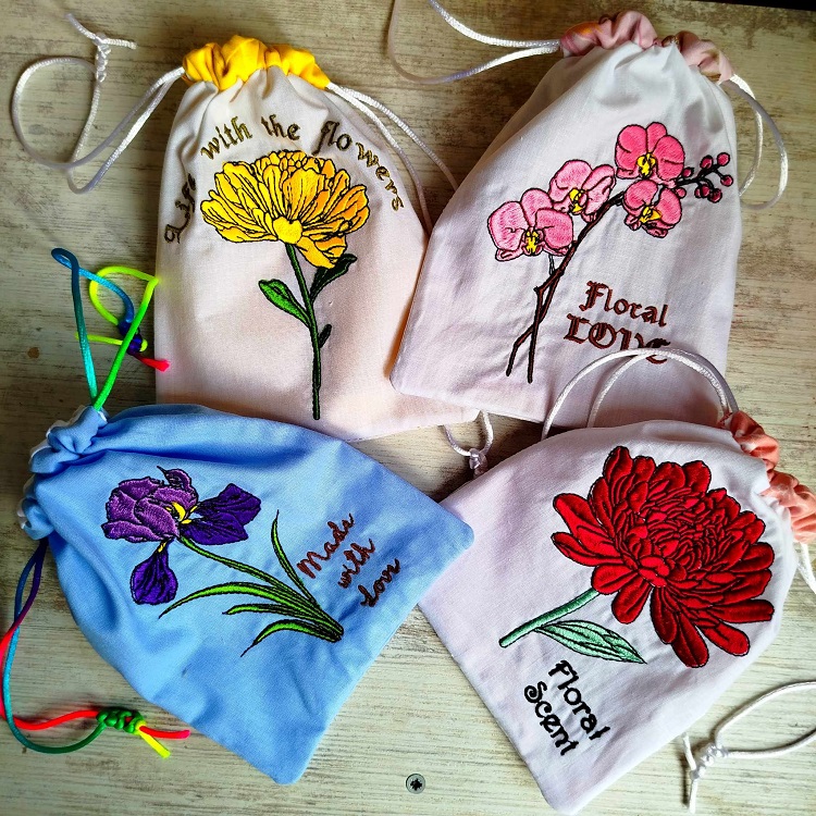 ITH Floral Drawstring Bags-3