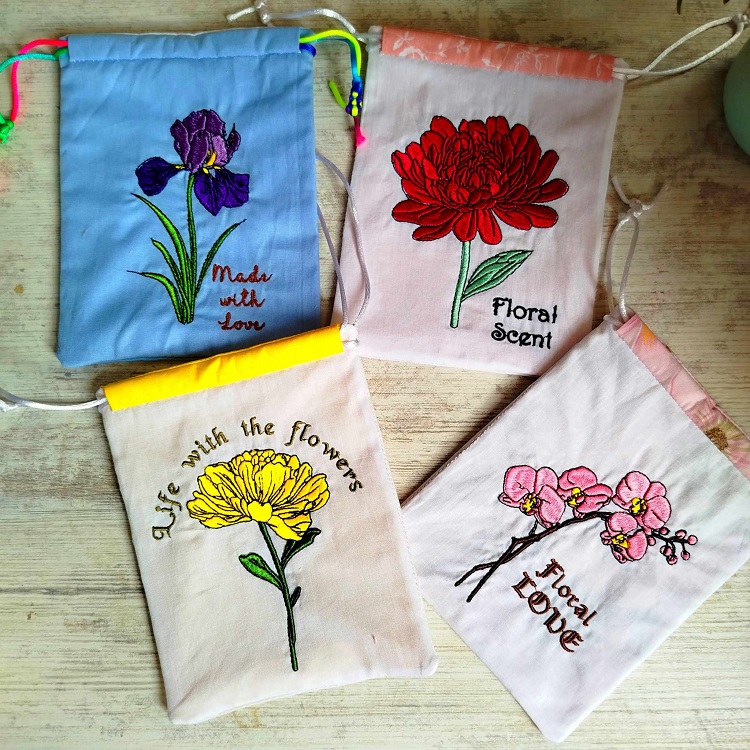 ITH Floral Drawstring Bags-5