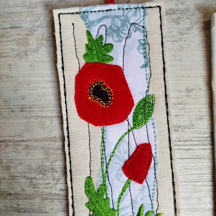 ITH Poppy Applique Bookmarks-8