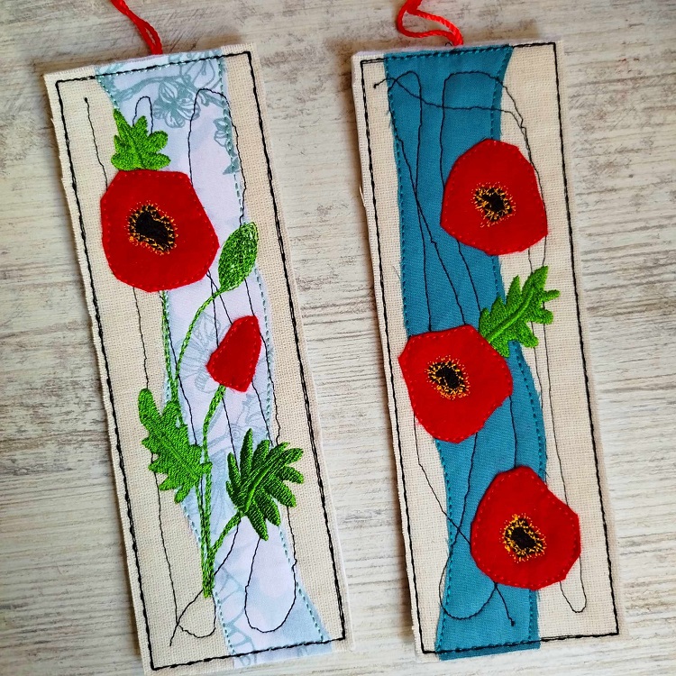 ITH Poppy Applique Bookmarks-9