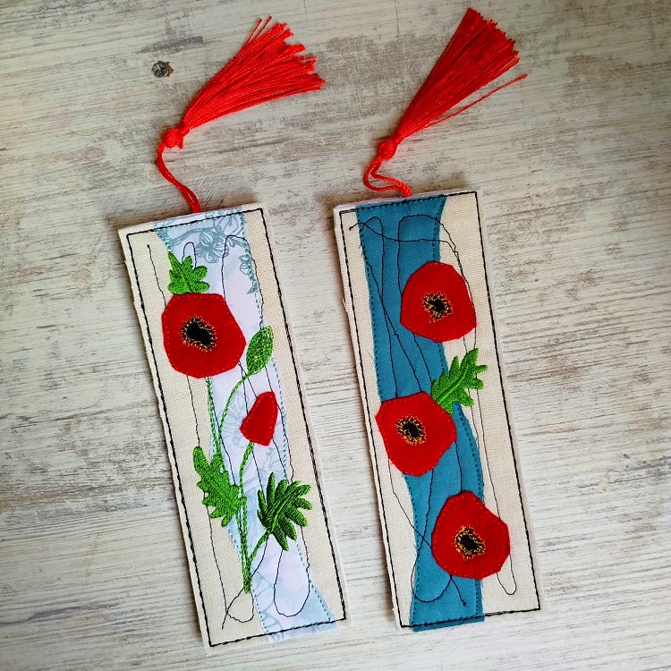 ITH Poppy Applique Bookmarks-10