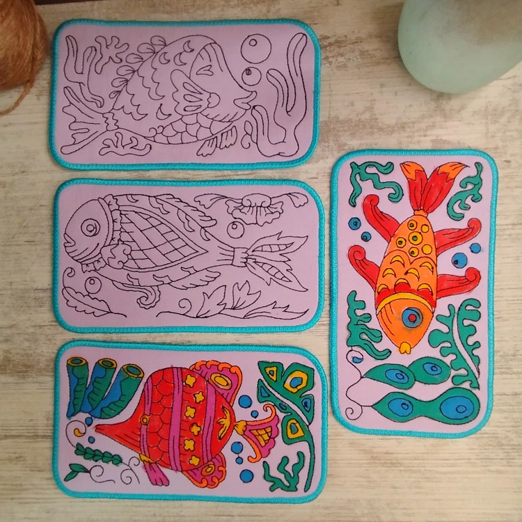 ITH Fish Coloring Coasters-3