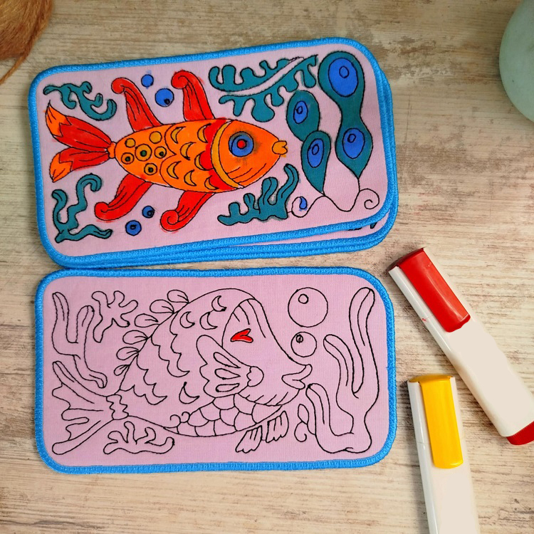ITH Fish Coloring Coasters-5