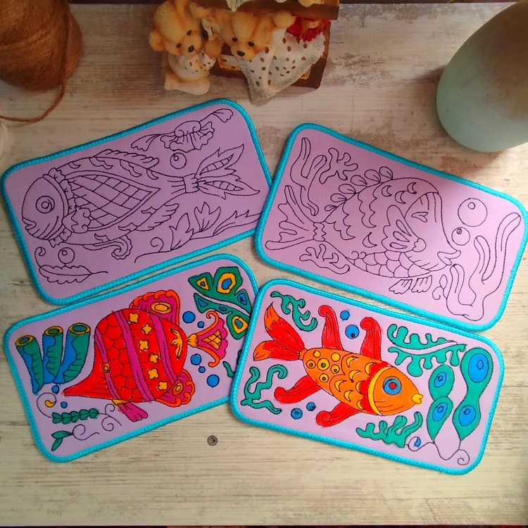 ITH Fish Coloring Coasters-7