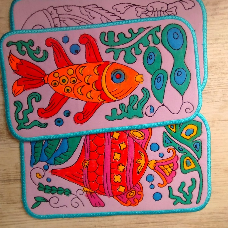 ITH Fish Coloring Coasters-10