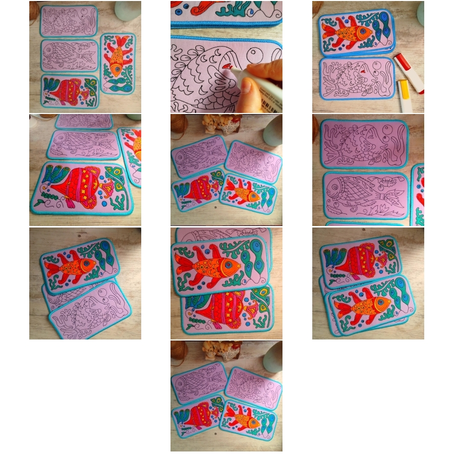ITH Fish Coloring Coasters