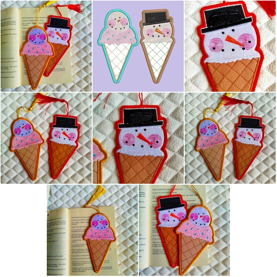 ITH Snowmen Ice Creams   Bookmarks