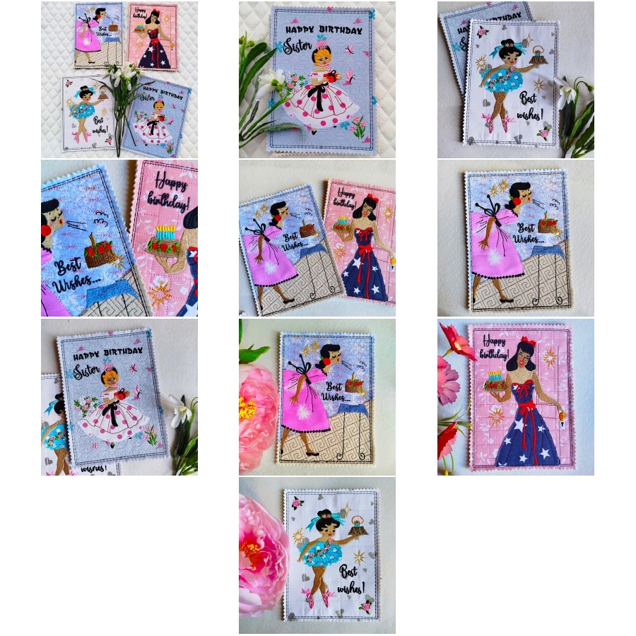 ITH Birthday And Best Wishes Vintage Cards Set