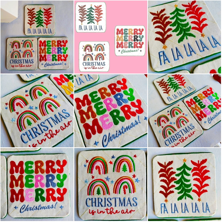 ITH Christmas Mugrugs Or Coasters
