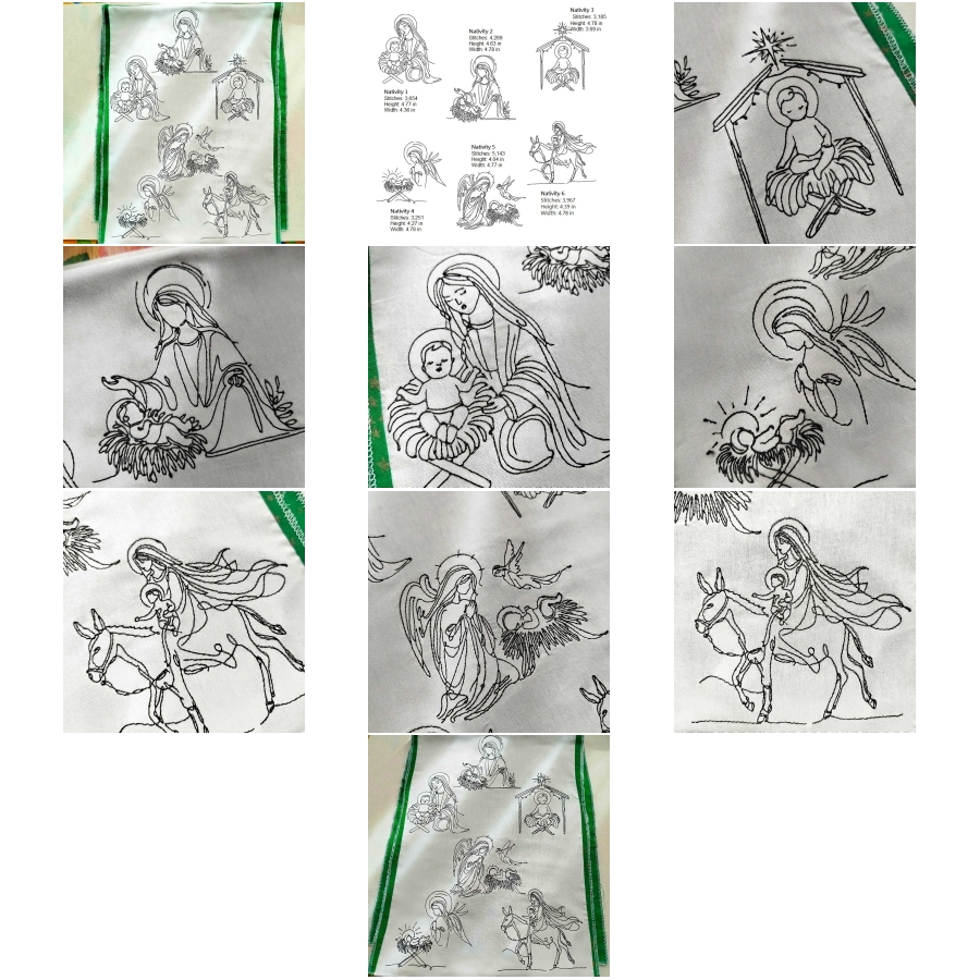 Nativity Embroidery Set
