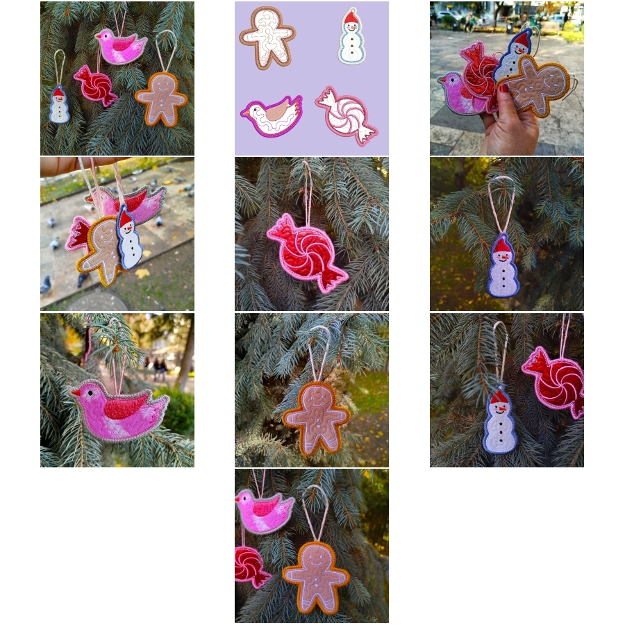 ITH Fairy Tale Christmas Applique Ornaments 2