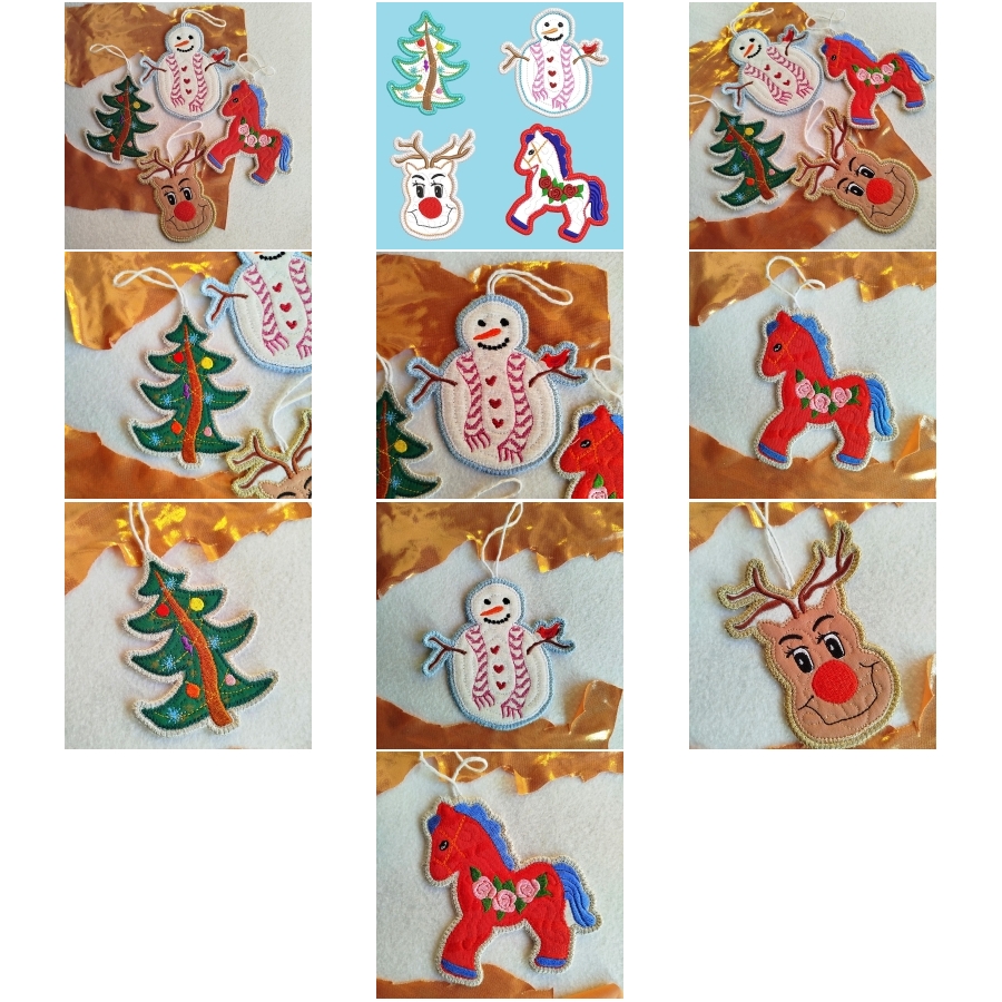 ITH Handdrawn Christmas Ornaments