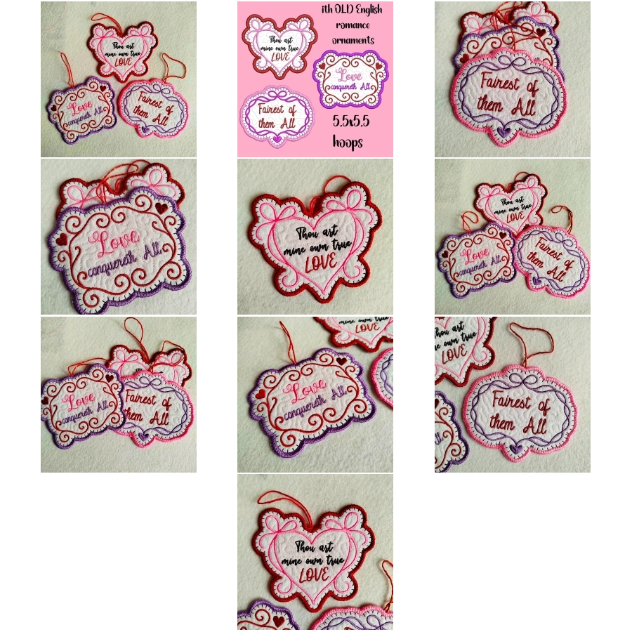 ITH Old English Romance Ornaments