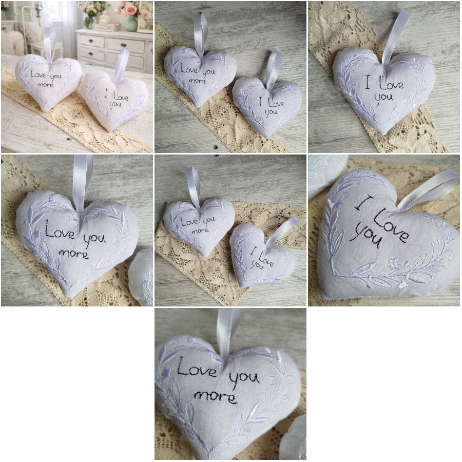 ITH White On White Hearts