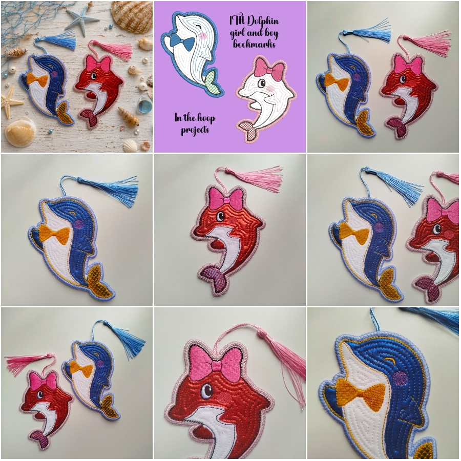 ITH Dolphin Girl And Boy Bookmarks