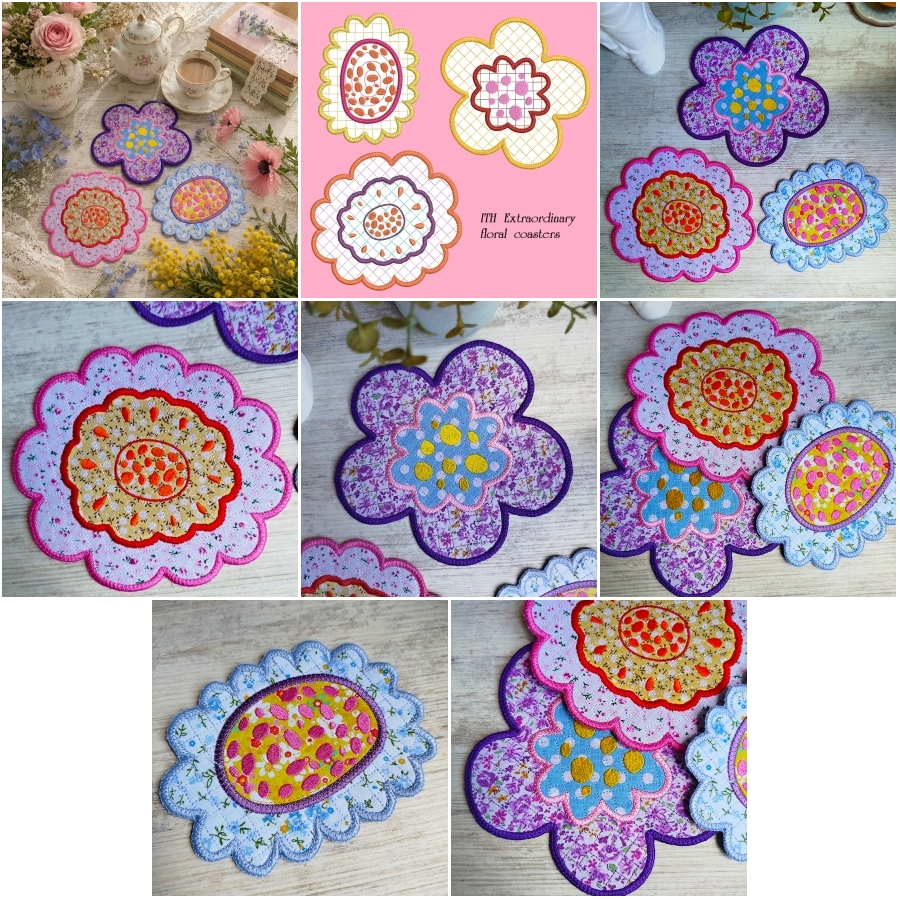 ITH Extraordinary Floral Coasters
