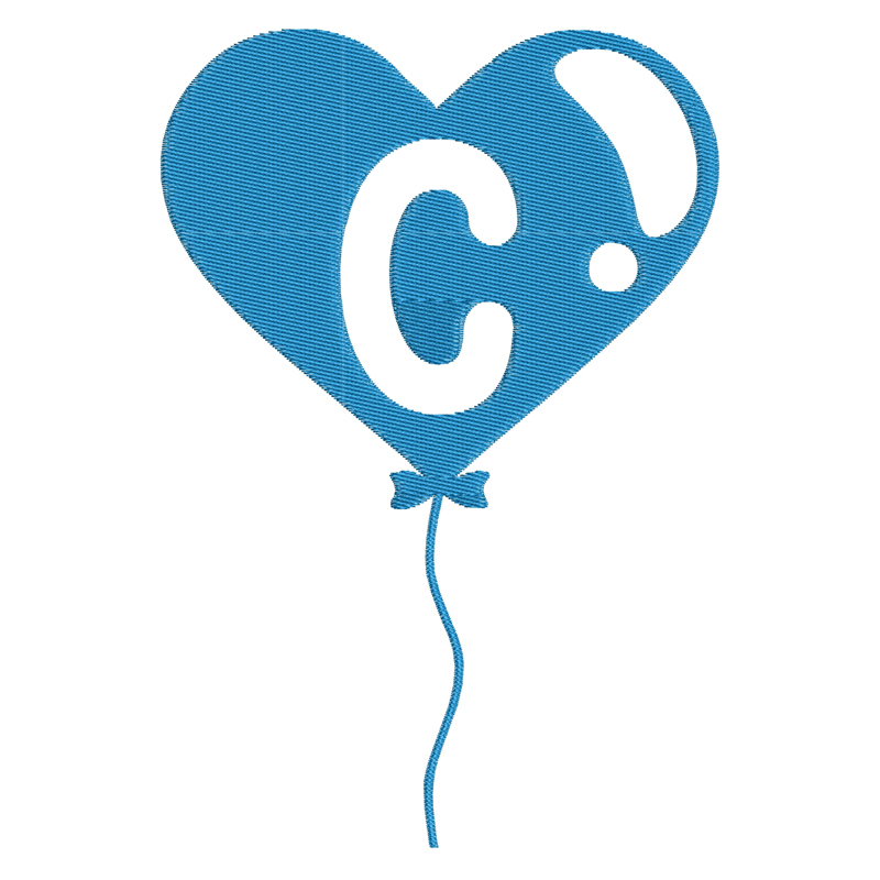 Happy Birthday Balloon Letter C