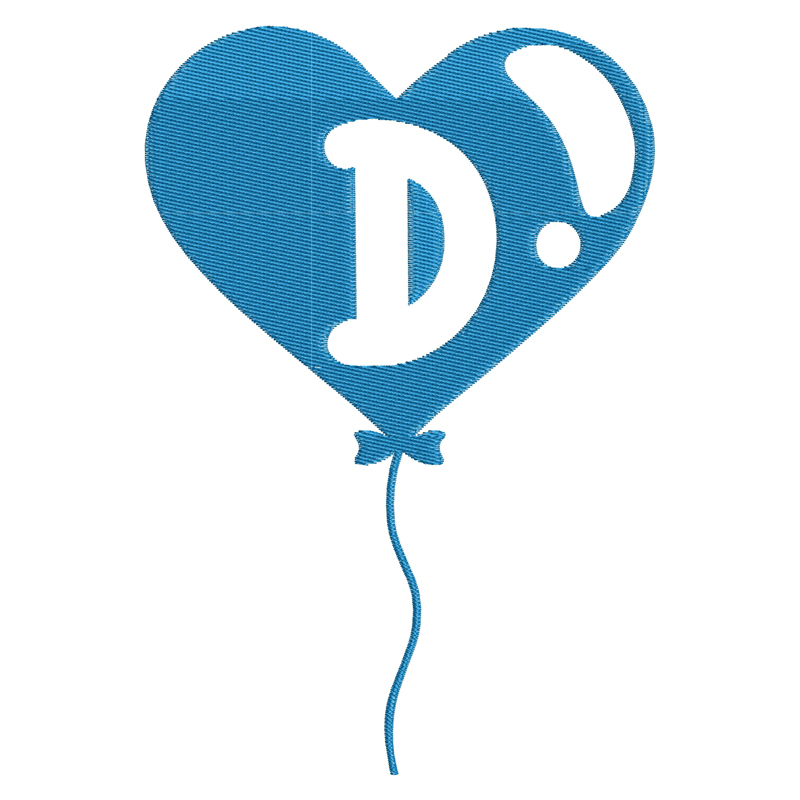 Happy Birthday Balloon Letter D